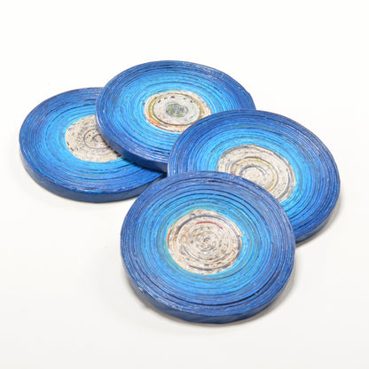 Upcycled Coiled Newspaper Tea coaster