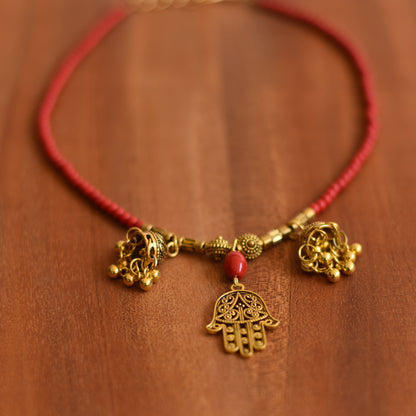 golden coral necklace