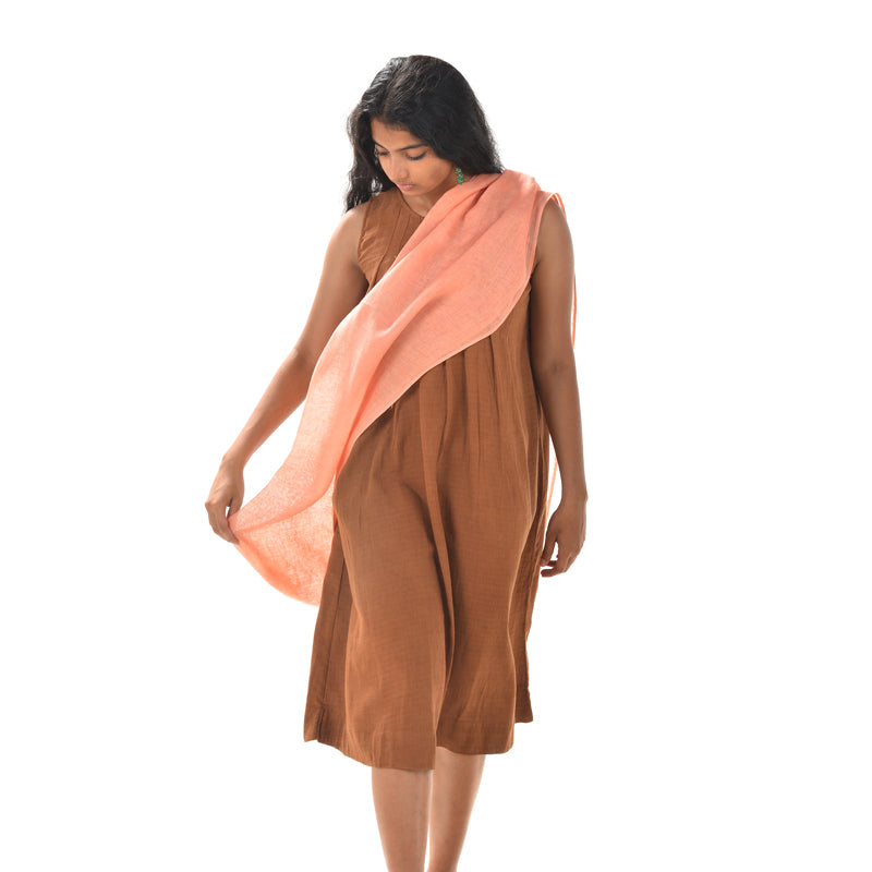 Plain Pink Scarf – Cotton Linen Blend