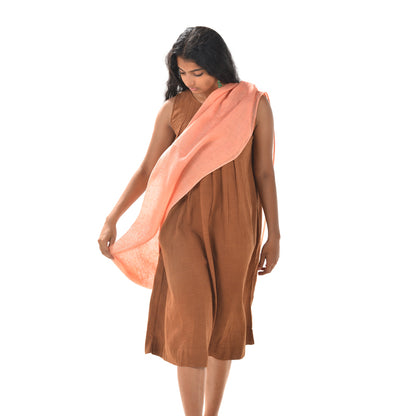 Plain Pink Scarf – Cotton Linen Blend