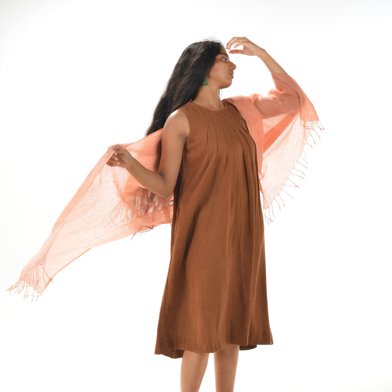 Plain Pink Scarf – Cotton Linen Blend