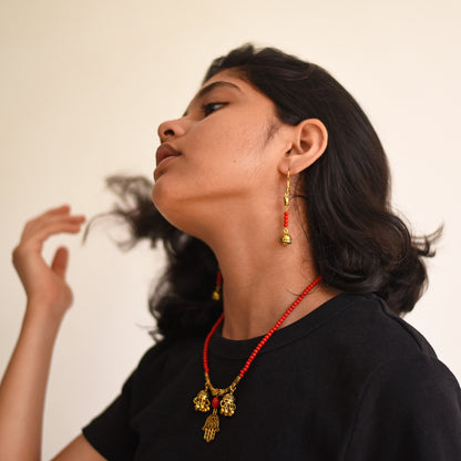 golden coral necklace