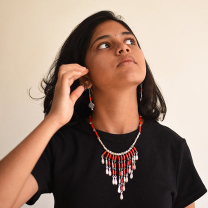 Coral tassle Necklace
