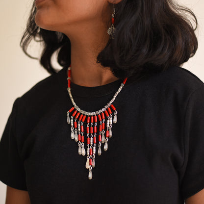 Coral tassle Necklace