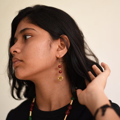 floral drop earrings