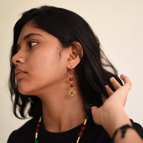 floral drop earrings