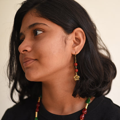 floral drop earrings