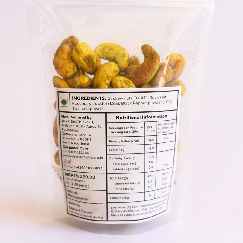 Roasted Cashews Rosemary Pepper