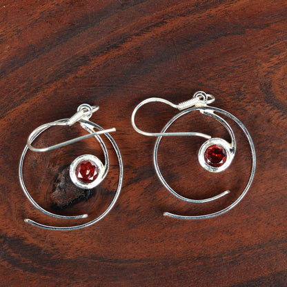 Garnet Silver 92.5 Jewellery Set