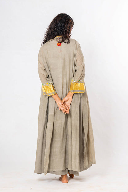 Set of 4- Beige Medicinal Tulsi Dyed Organic Cotton Set