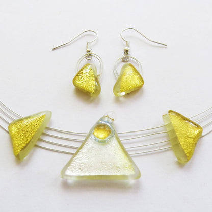 Silver and Gold-in-Glass Set