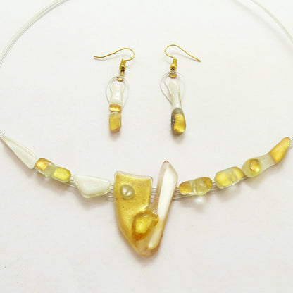 Gold and Silver-in-Glass Set