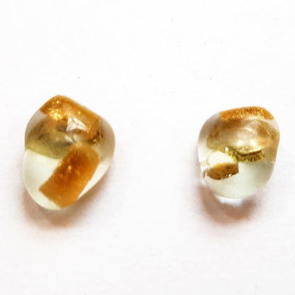 Elegant Gold Creation Set, Necklace and Stud Earrings