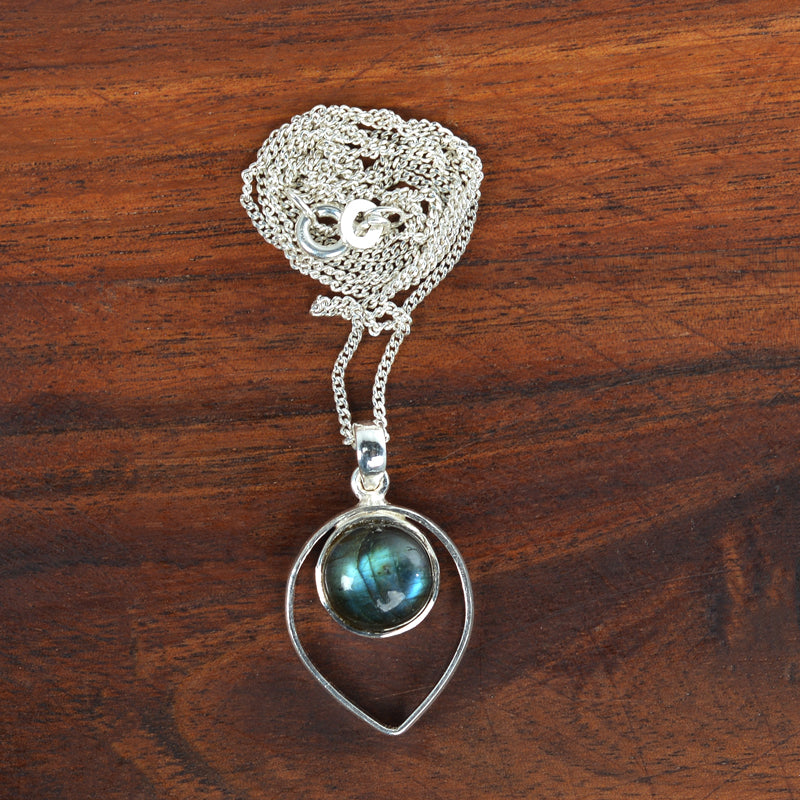 Labrodorite Silver 92.5 & Malachite Silver - Style 1