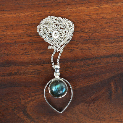 Labrodorite Silver 92.5 & Malachite Silver - Style 1