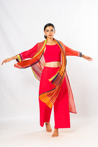 Set of 4- Moh Pink Cotton Pant Set