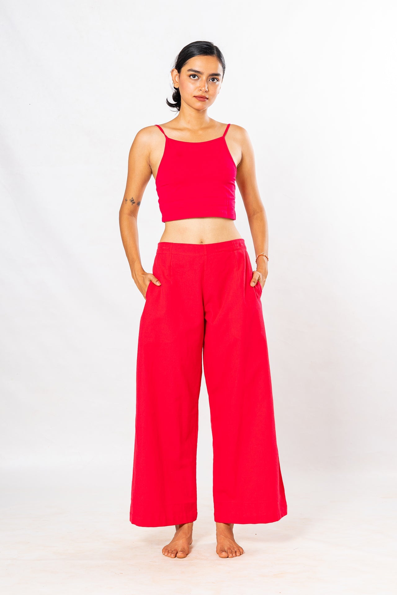 Set of 4- Moh Pink Cotton Pant Set