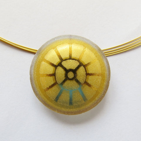 Mother Symbol Gold-in-Glass Pendant