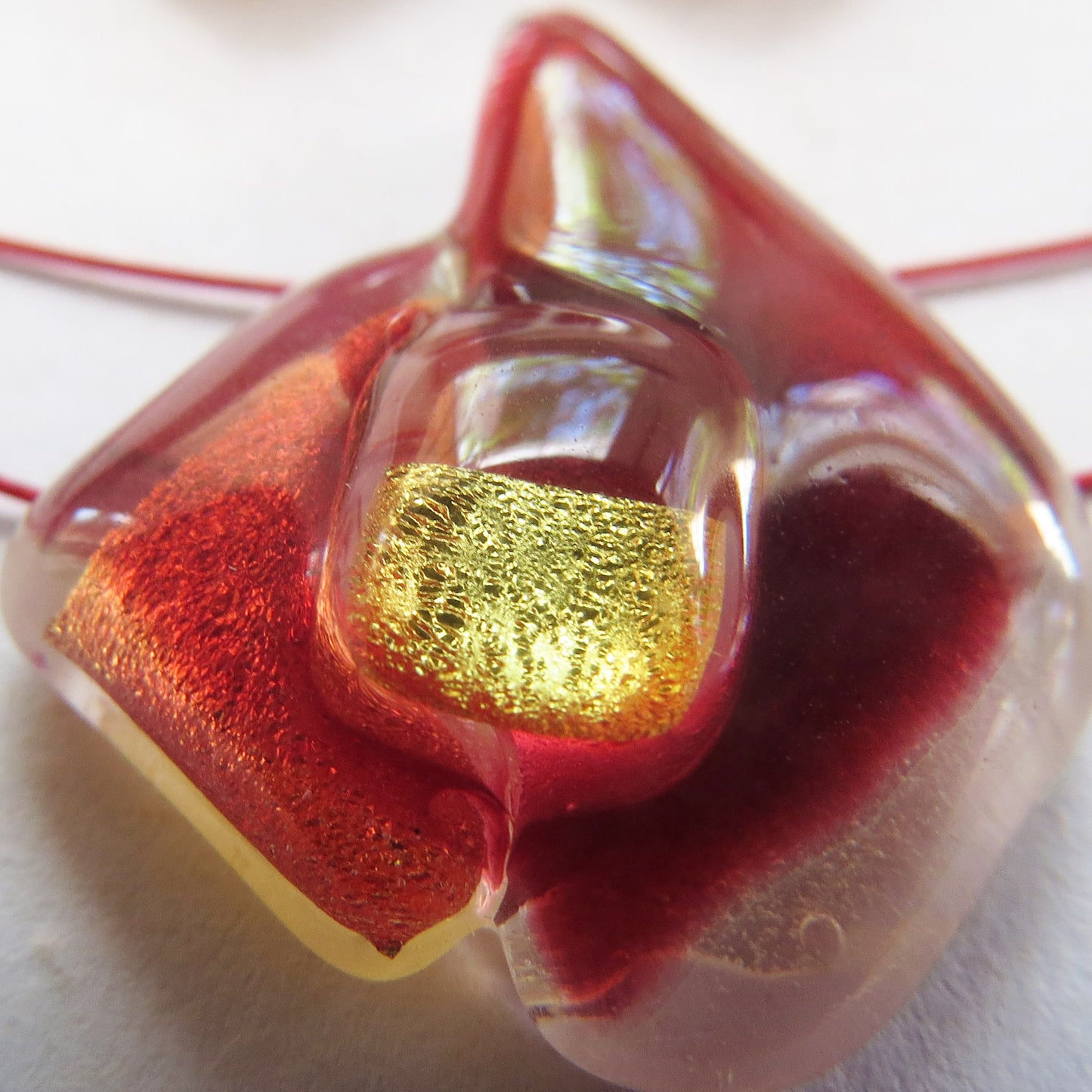 Red Gold-in-coloured Glass Set