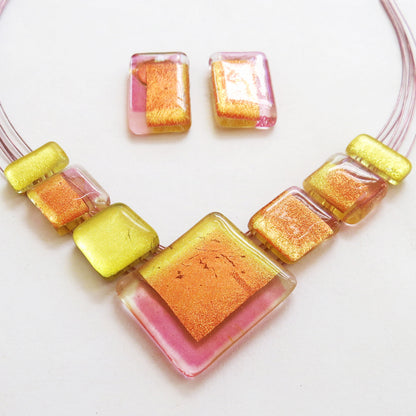 Apricot Gold-in-Glass Set