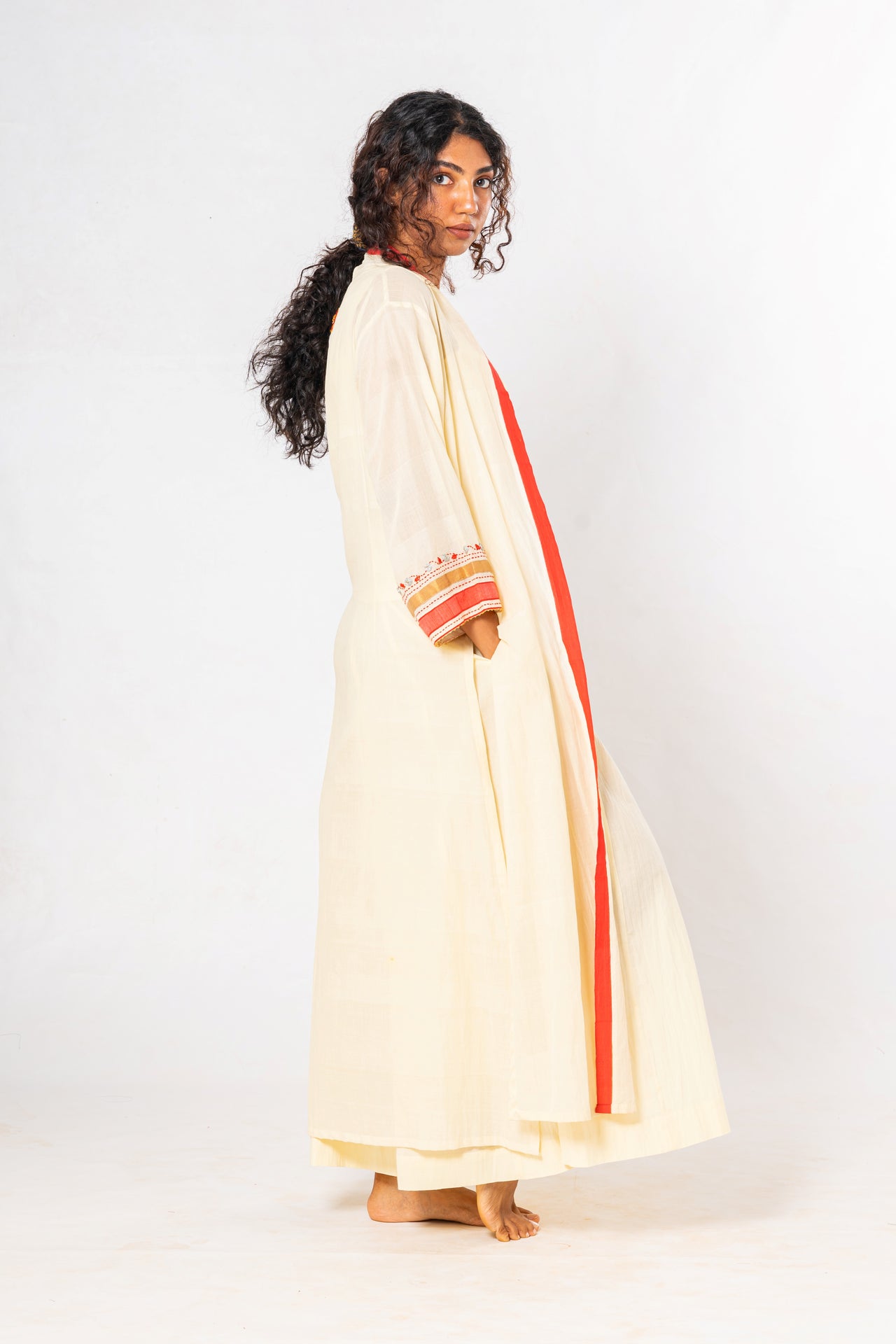 Set of 4- Off White Medicinal Neem Dyed Organic Cotton Set