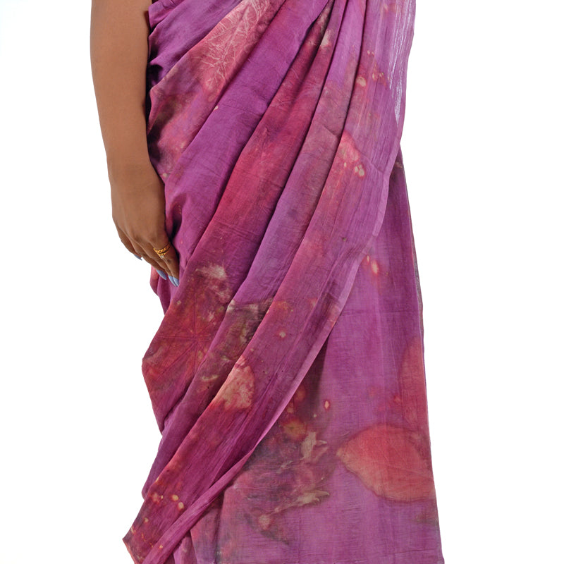 Plum Berry Hand-Dyed Saree