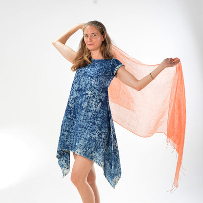 Plain Pink Scarf – Cotton Linen Blend