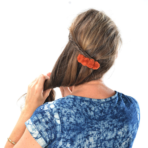 PomPom Hairclip – Earth (Small)
