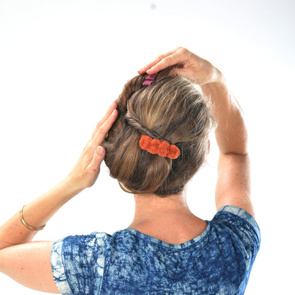 PomPom Hairclip – Earth (Small)