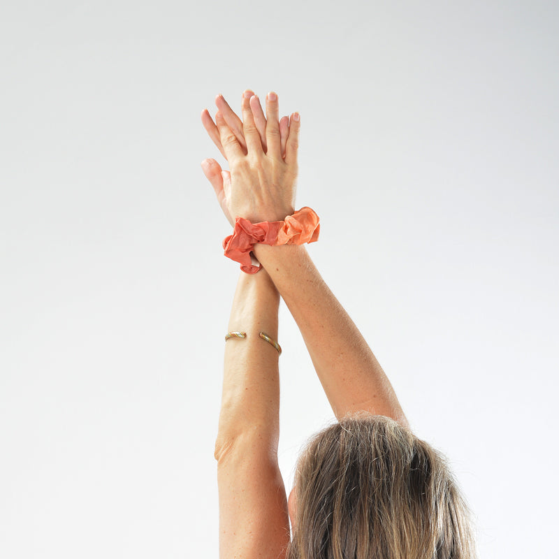 Scrunchie Hairband – Orange Silk