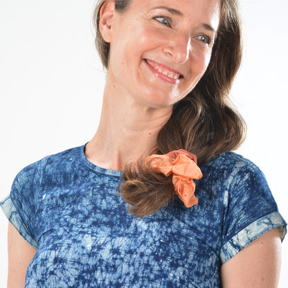 Scrunchie Hairband – Orange Silk