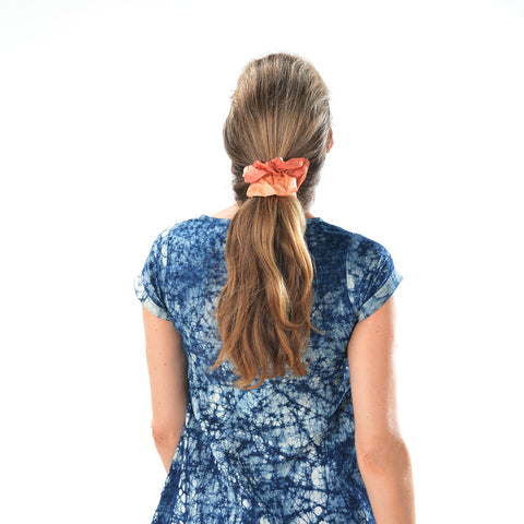 Scrunchie Hairband – Orange Silk
