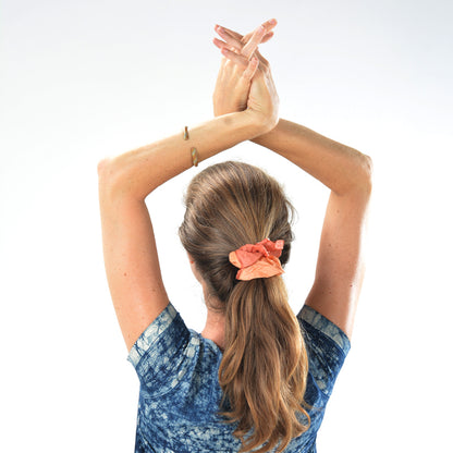 Scrunchie Hairband – Orange Silk