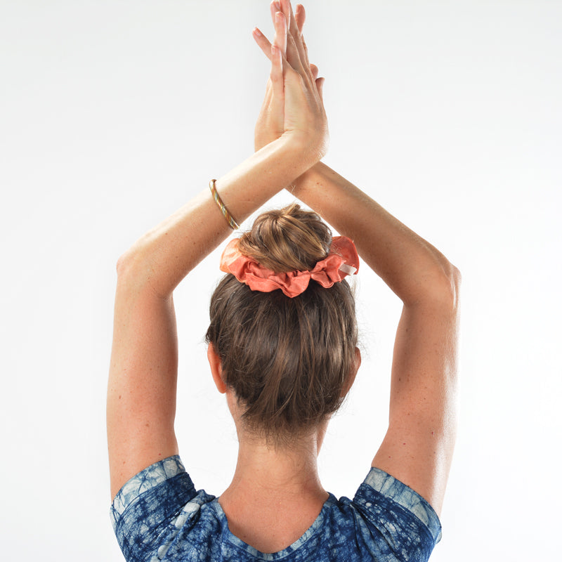 Scrunchie Hairband – Orange Silk