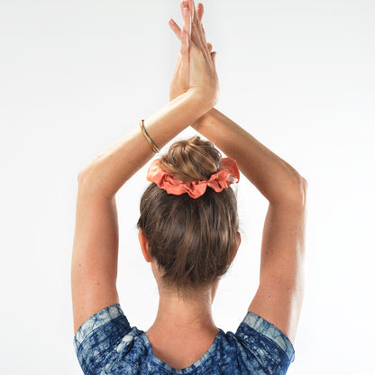 Scrunchie Hairband – Orange Silk