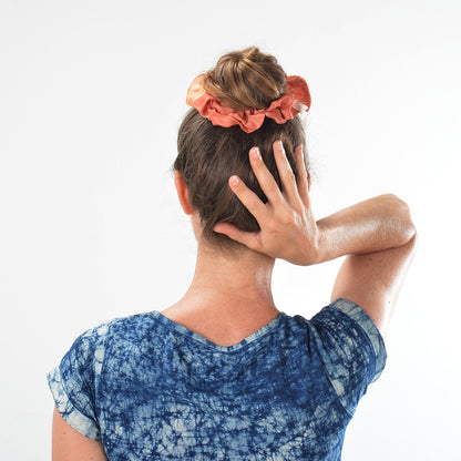 Scrunchie Hairband – Orange Silk
