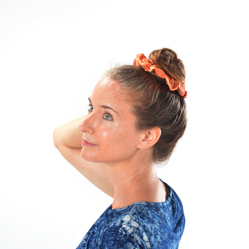 Scrunchie Hairband – Orange Silk