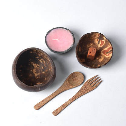 Handmade Coconut Shell Gift Hamper – With Candle