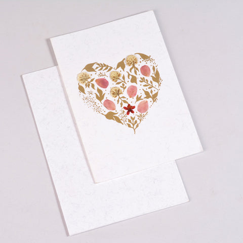 Golden Heart Greeting Card