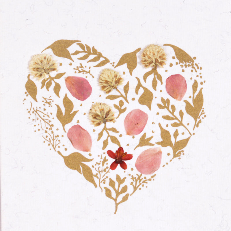 Golden Heart Greeting Card