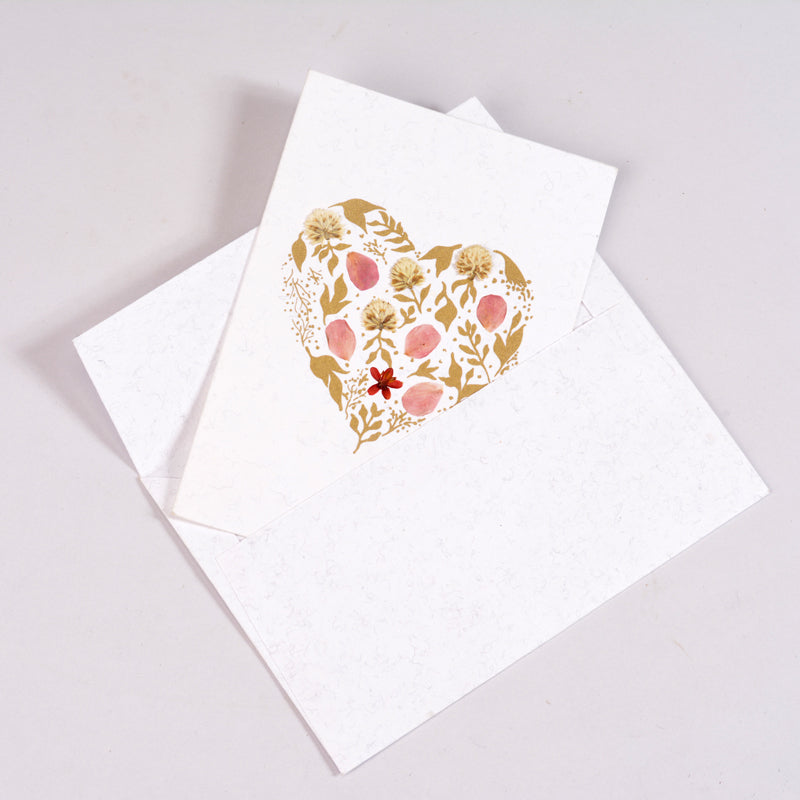 Golden Heart Greeting Card