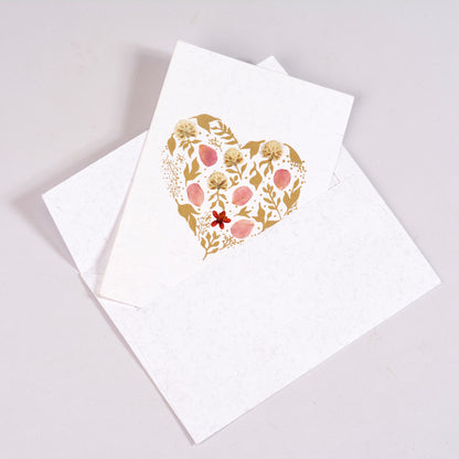 Golden Heart Greeting Card