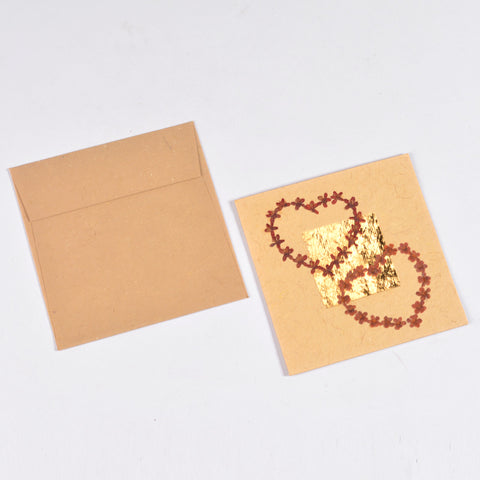 Amore Card Beige Greeting Card