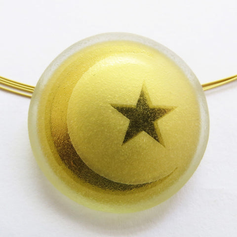 Islamic Symbol Gold-in-Glass Pendant