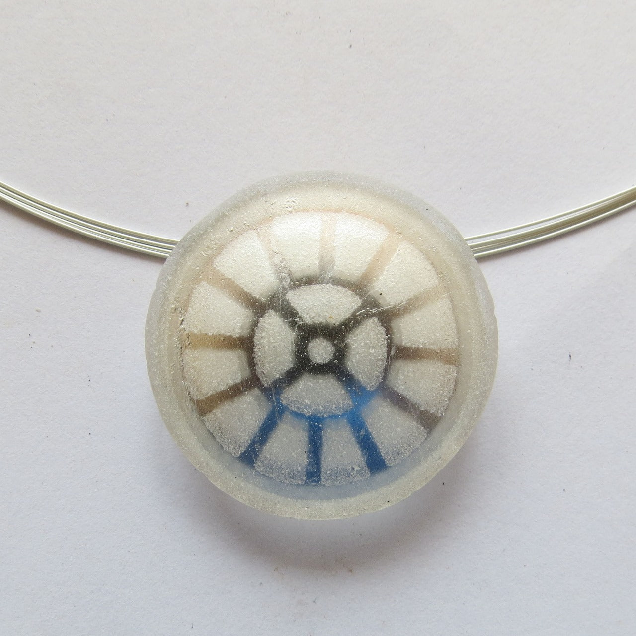 Mother Symbol Silver-in-Glass Pendant