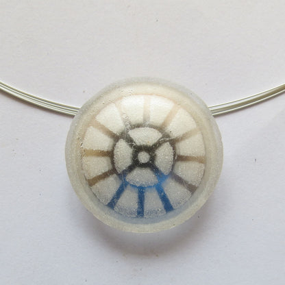 Mother Symbol Silver-in-Glass Pendant