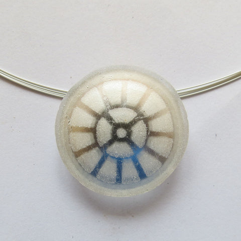 Mother Symbol Silver-in-Glass Pendant