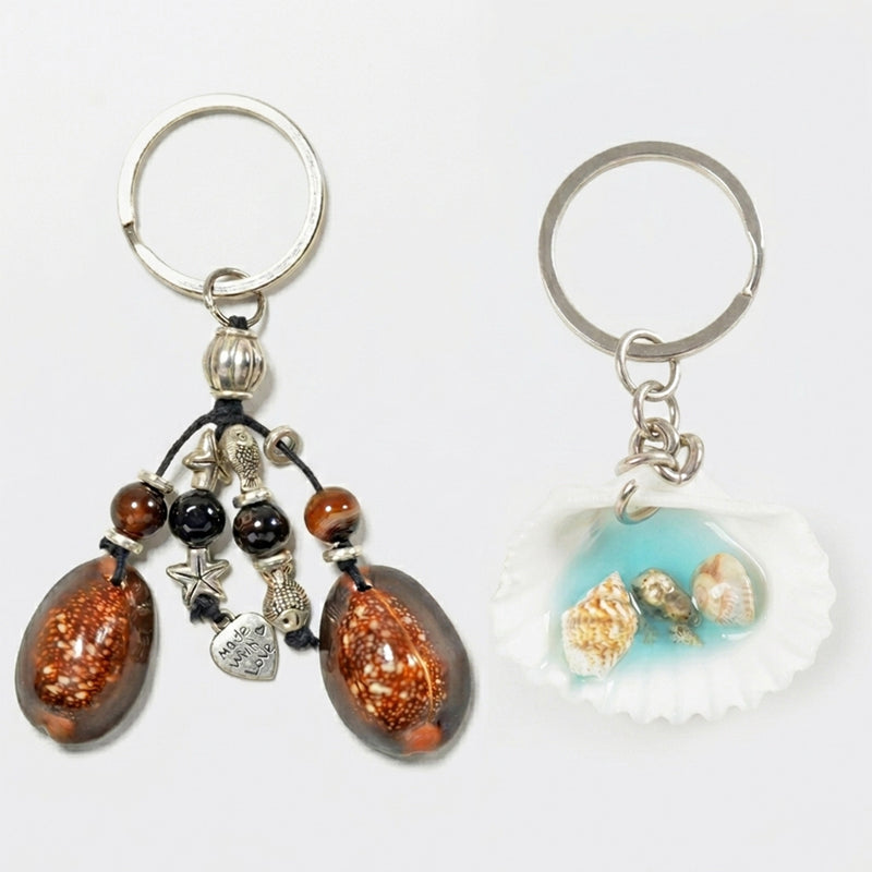 Handcrafted Shell Keychain