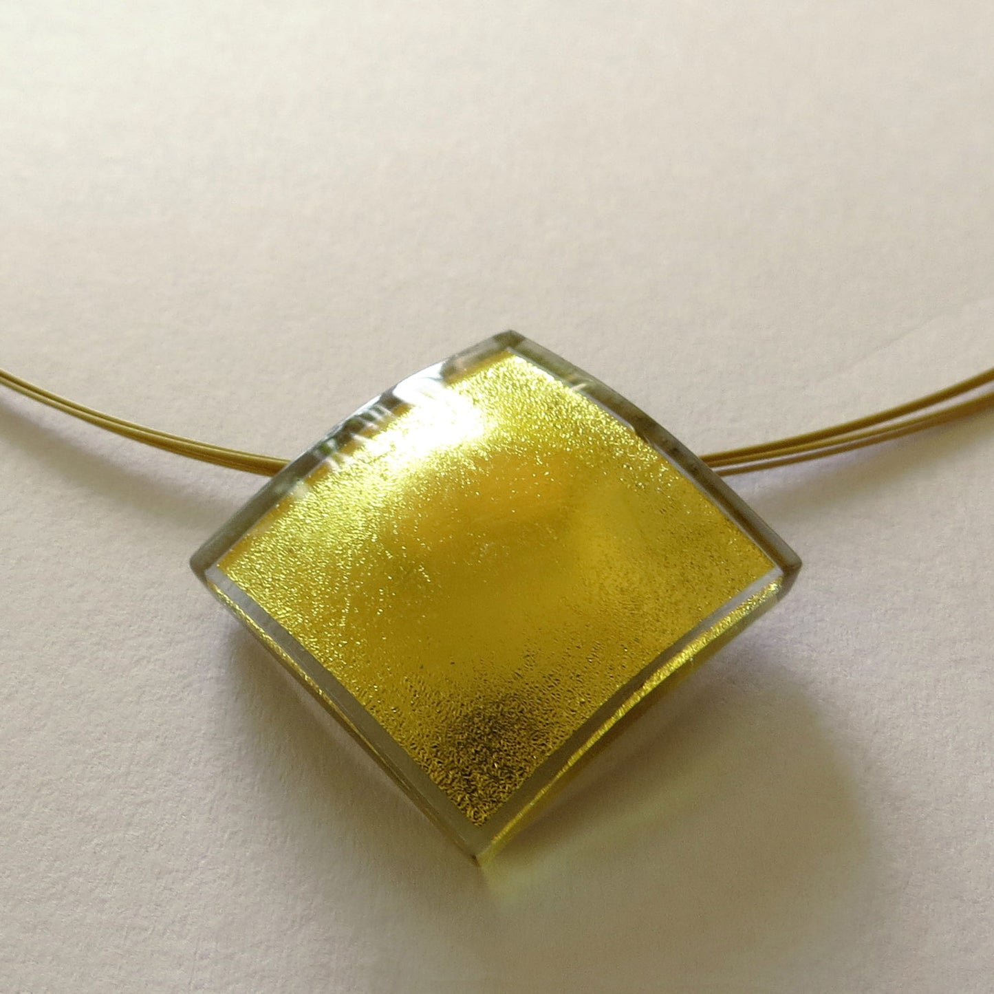 Square Pendant (Gold-in-Glass)