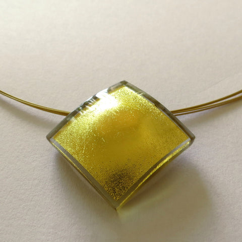 Square Pendant (Gold-in-Glass)